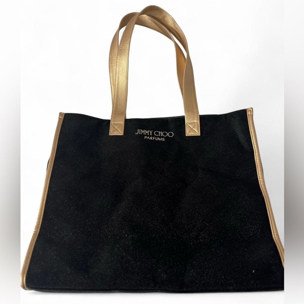 Jimmy Choo Parfums Black Tote Bag with Gold Handles‎